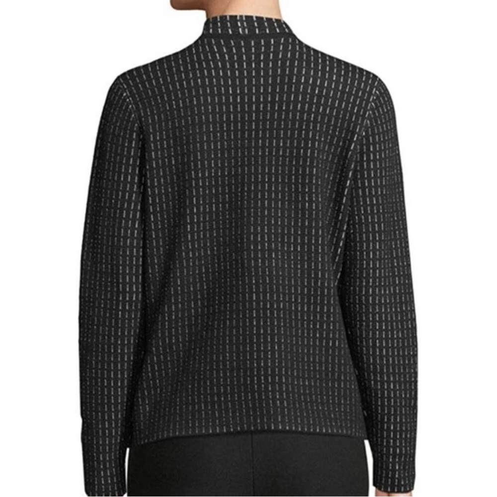 EILEEN FISHER SILK AND ORGANIC COTTON SIMPLE SHAPED CARDIGAN BLACK XL - Picture 4 of 14